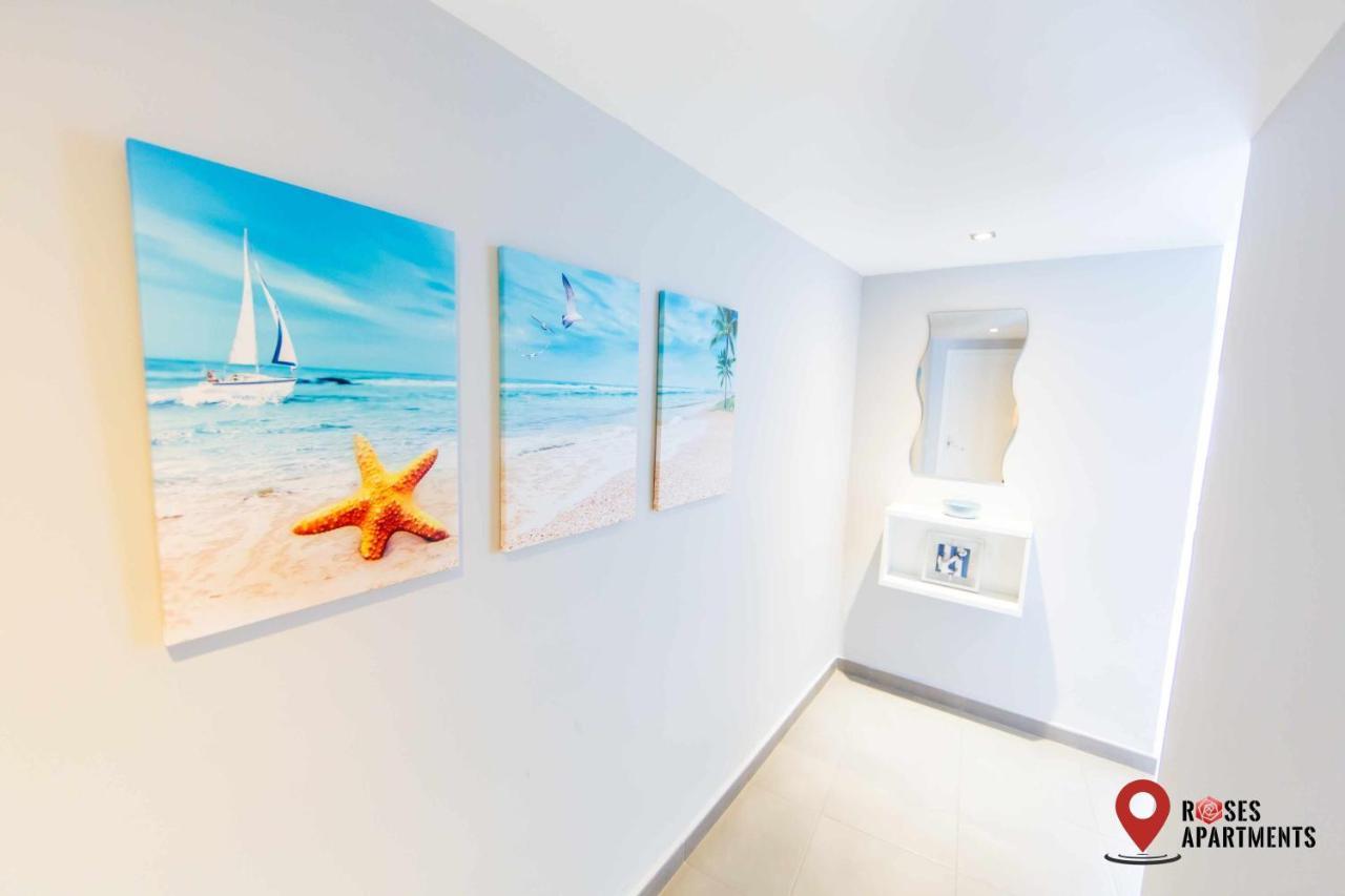 Roses Apartments Ocean 2 Habitaciones Vista Mar Lateral Luaran gambar