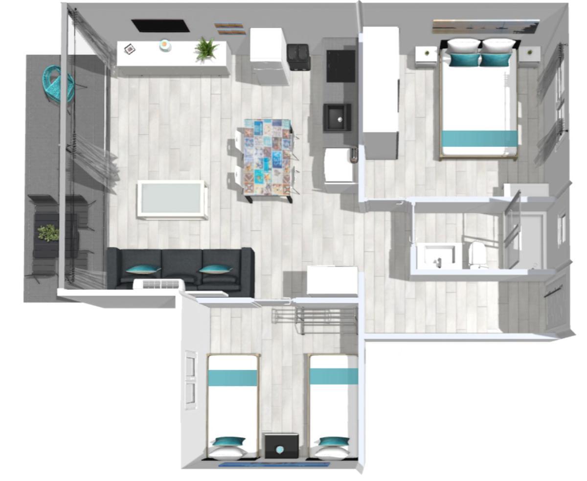 Roses Apartments Ocean 2 Habitaciones Vista Mar Lateral Luaran gambar